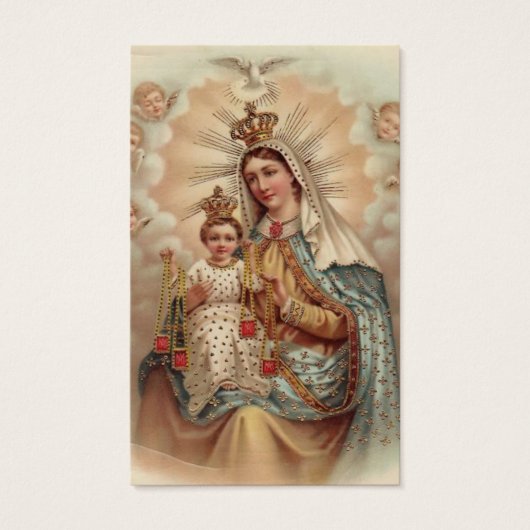 Begrafenisverlies Mary Memorial Gebed Sympathie Ca Visitekaartjes (Voorkant)