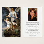 Begrafenisverlies Memorial Engel Gebed Sympathie K Visitekaartje (Voorkant /achterkant)