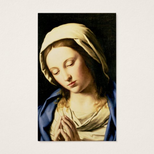 Begrafenisverlies Memorial Mary Prayer Sympathie K Visitekaartjes (Voorkant)