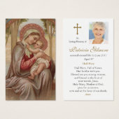 Begrafenisverlies Moeder Maria Gebed Sympathie Kaa Visitekaartje (Voorkant /achterkant)