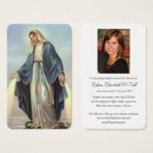 Begrafenisverlies Onze Lieve Vrouw Gebed Sympathie Visitekaartje (Voorkant /achterkant)