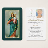 Begrafenisverlies Onze Lieve Vrouw Gebed Sympathie Visitekaartjes (Voorkant /achterkant)