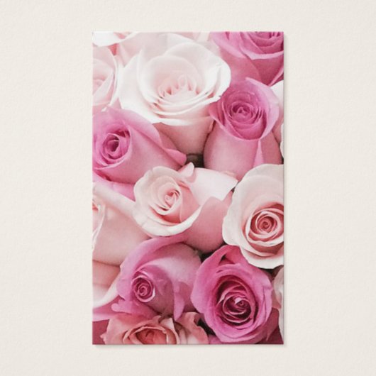 Begrafenisverlies Roze Roze Roze Bud Gebed Sympath Visitekaartjes (Voorkant)