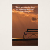 Begrafenisverlies Seat Memorial Gebed Sympathie Ca Visitekaartje (Voorkant)