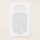 Begrafenisverlies St Augustine Gebed Sympathie Kaa Visitekaartjes (Achterkant)