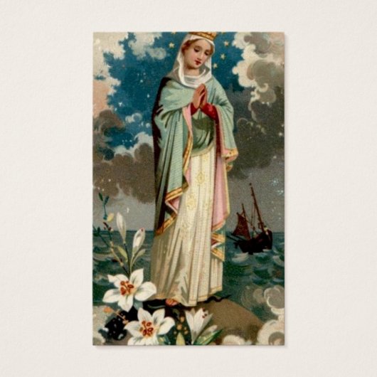 Begrafenisverlies Stella Maris Gebed Sympathie Kaa Visitekaartjes (Voorkant)