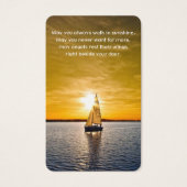 Begrafenisverlies Yacht & Sunset Gebed Sympathie K Visitekaartjes (Voorkant)