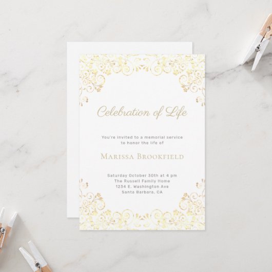 begrafenisviering kaart (Voorkant / Achterkant in situ)