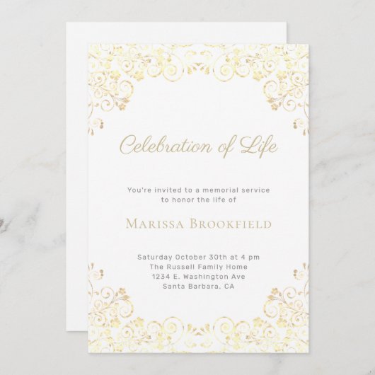 begrafenisviering kaart (Voorkant / Achterkant)