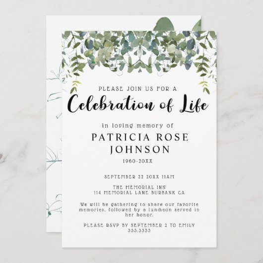 begrafenisviering van de aankondiging van het leve (Voorkant / Achterkant)