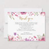 Begrafenisviering van het leven Foto Bloemengedich Bedankkaart (Voorkant)