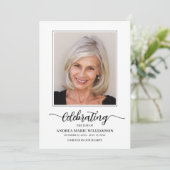 Begrafenisviering van het leven Foto Flat Programmakaart (Staand voorkant)