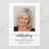 Begrafenisviering van het leven Foto Flat Programmakaart (Voorkant)