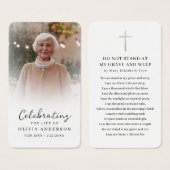 Begrafenisviering van het leven Foto Gebed Kaart (Voorkant /achterkant)