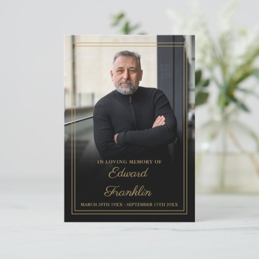 Begrafenisviering van het leven Fotogebed Kaart (Staand voorkant)