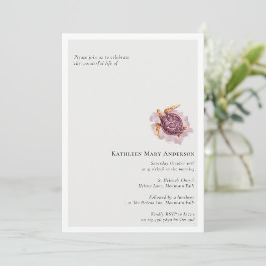 Begrafenisviering van het leven kaart (Staand voorkant)