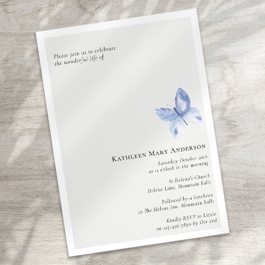 Begrafenisviering van het leven kaart