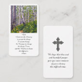 Begrafenisviering van het leven Kaart Visitekaartje (Voorkant / Achterkant)