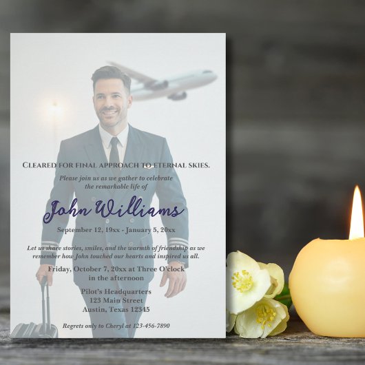 Begrafenisviering van het leven Memorial Foto, Pil Kaart