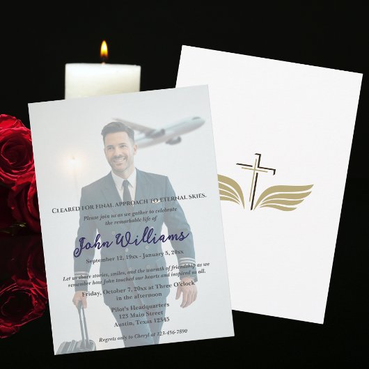 Begrafenisviering van het leven Memorial Foto, Pil Kaart