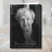 Begrafenisviering van het Life-programma Bedankkaart