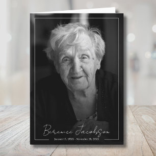 Begrafenisviering van het Life-programma Bedankkaart