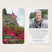 Begrafenisvlag & Bloemen Gebed Sympathie Kaarten Visitekaartje (Voorkant /achterkant)