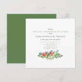 Begrafenisvogel en granaatappel vieren het leven kaart (Voorkant / Achterkant)