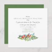 Begrafenisvogel en granaatappel vieren het leven kaart (Voorkant / Achterkant)