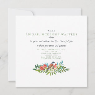 Begrafenisvogel en granaatappel vieren het leven kaart