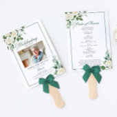 Begrafenisvolgorde|Eucalyptus Witte Bloemen Handwaaier