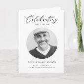 Begrafenisvolgorde van de dienst Foto Memorial Pro Kaart (Voorkant)