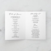 Begrafenisvolgorde van de dienst Foto Memorial Pro Kaart (Binnen)