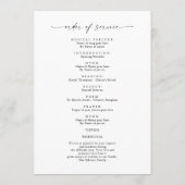 Begrafenisvolgorde van de dienst Viering van het l Programmakaart (Achterkant)