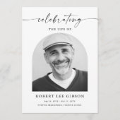 Begrafenisvolgorde van de dienst Viering van het l Programmakaart (Voorkant)