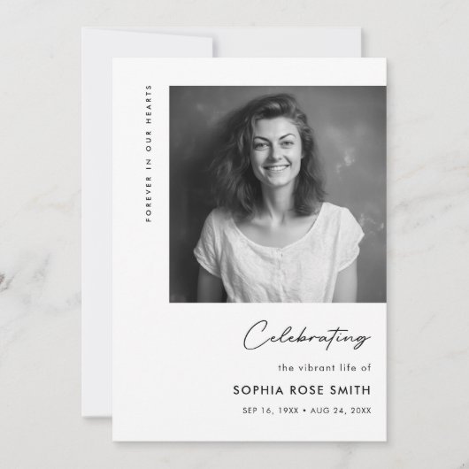 Begrafenisvolgorde van de levensduur Viering Progr Kaart (Voorkant)