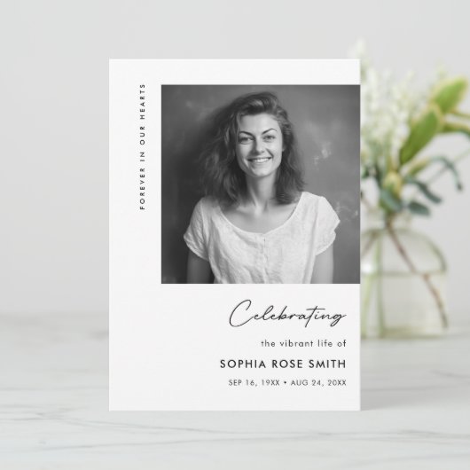 Begrafenisvolgorde van de levensduur Viering Progr Kaart (Staand voorkant)