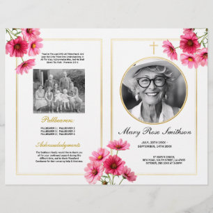 Begrafenisvolgorde van levensduur Cosmos Pink Flow Flyer