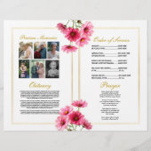Begrafenisvolgorde van levensduur Cosmos Pink Flow Flyer (Achterkant)