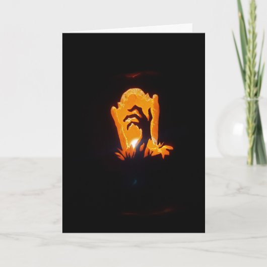 “Begraven Geest" Halloweenkaart Kaart (Voorkant)