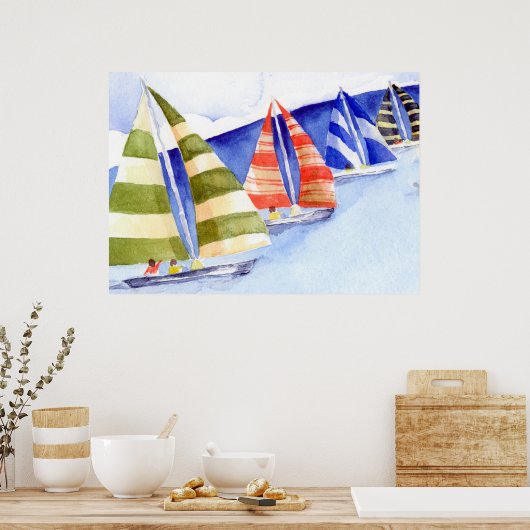 Begrepen met de zeilen poster (Keuken)