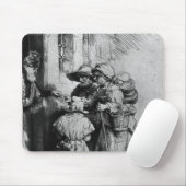 Begrepen op de deur van een huis, 1648 muismat (Met muis)