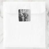 Begrepen op de deur van een huis, 1648 vierkante sticker (Tas)