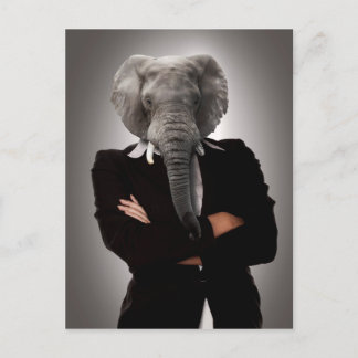 Begrijp afbeelding van een zakenvrouw. briefkaart