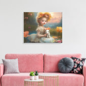 Begrijp delicate geschenken in dit leven canvas afdruk (Insitu (Woonkamer))