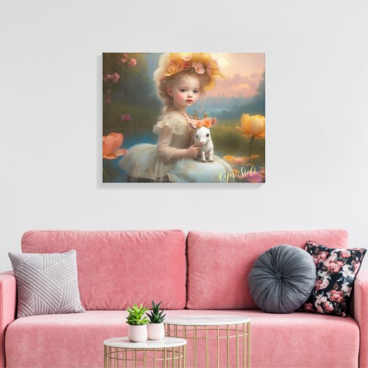 Begrijp delicate geschenken in dit leven canvas afdruk (Insitu (Woonkamer))