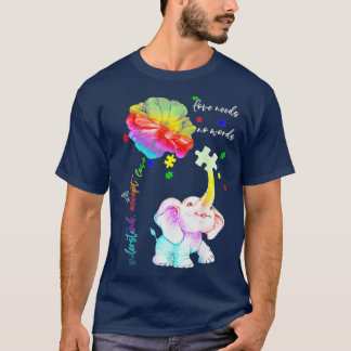 Begrijp goed Elephant Daisy Puzzle Autism Awa T-shirt
