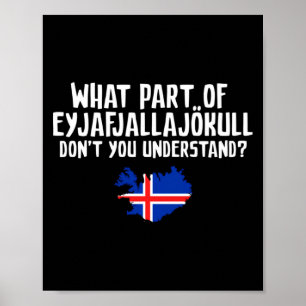 Begrijp je vulkaan IJsland niet Poster