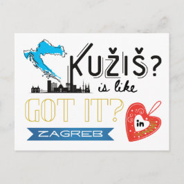 Begrijp je? Zagreb Kroatië Briefkaart