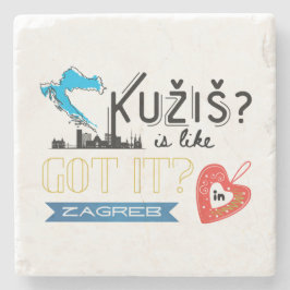 Begrijp je? Zagreb Kroatië Stenen Onderzetter